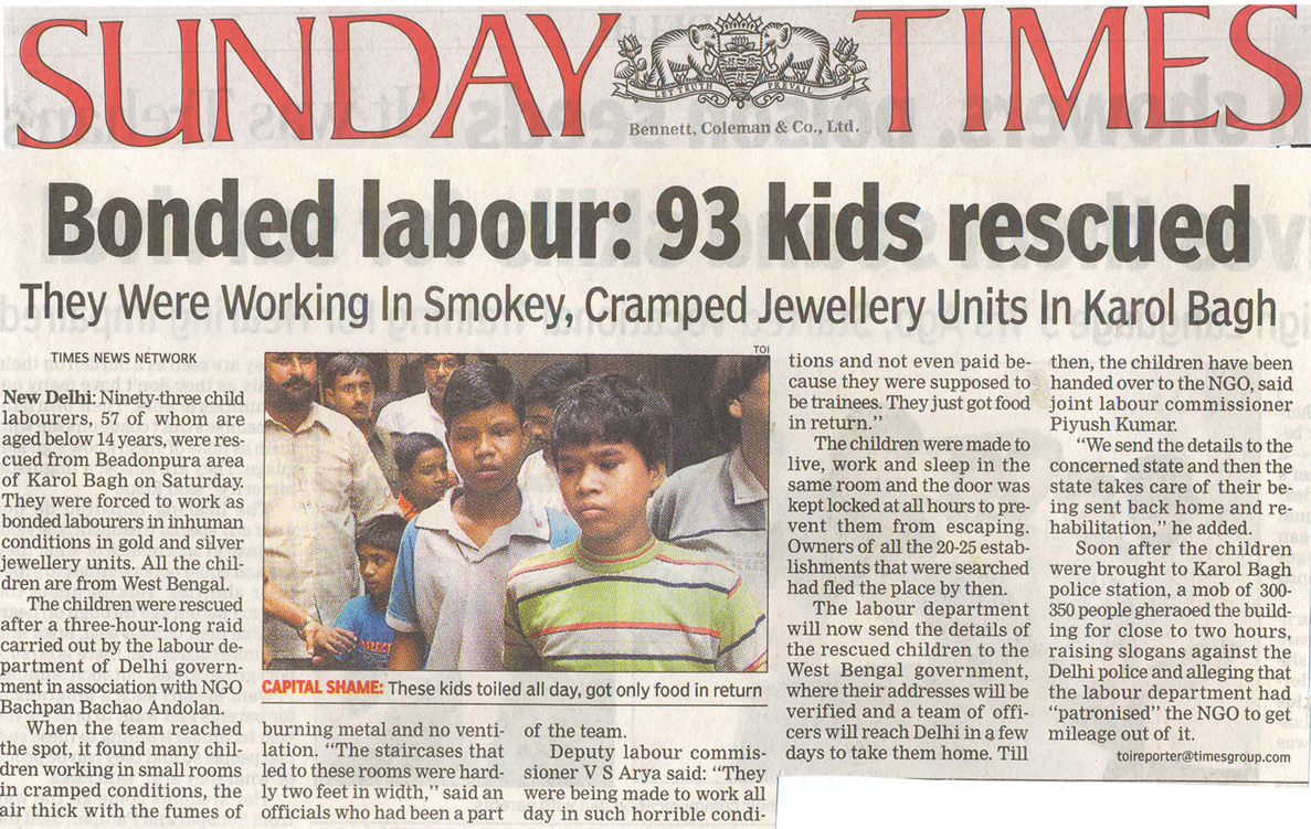 Sunday Times news article