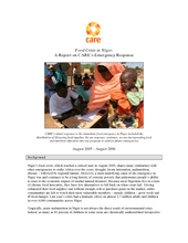 Niger Food Crisis 12-month update (PDF)