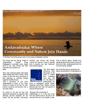 Andavadoaka tourism fact sheet (PDF)