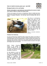 Riders for Health report, Kankurang Uhuru April 2009 (PDF)