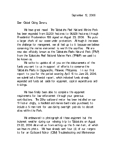 Second report on use of funds and activities (PDF)