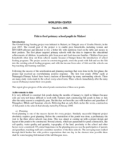 Progress Report from WorldFish (PDF)