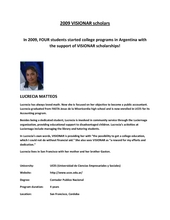 2009 VISIONAR scholars (PDF)