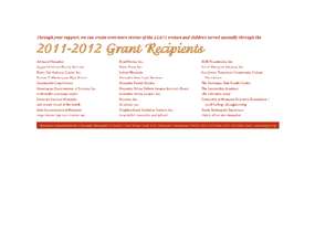 2011 - 2012 WFGM Grantee Partners (PDF)