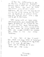 Thank you letter from Santana, 2011 camper (PDF)