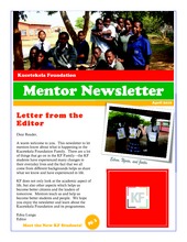 Kucetekela Foundation Mentor Newsletter (PDF)