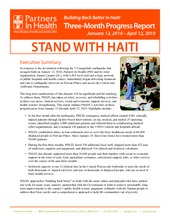 PIH Three-Month Progress Report (PDF)