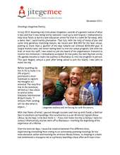 Jitegemee December 2011 Donor Update Letter (PDF)