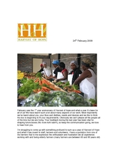 Harvest of Hope newsletter to clients (PDF)