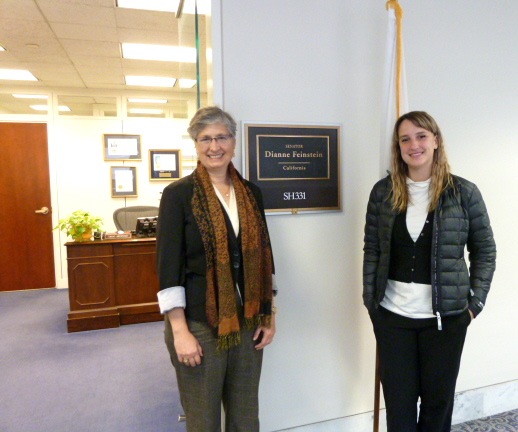 Morgan and I outside Sen. Feinstein's office