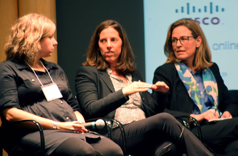 GlobalGiving's Ingrid Embree meeting with some of our