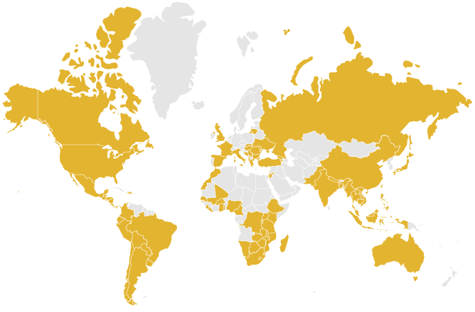 GlobalGiving Field Program map