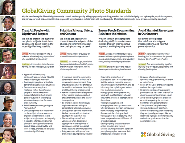 GlobalGiving Community Photo Standards