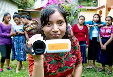 Woman with camera