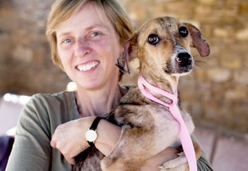 Woman with dog