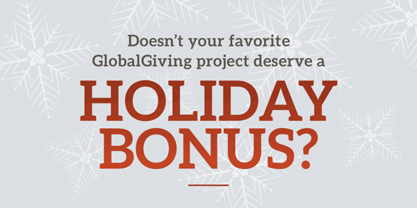 Doesn't your favorite GlobalGiving project deserve a holiday bonus?