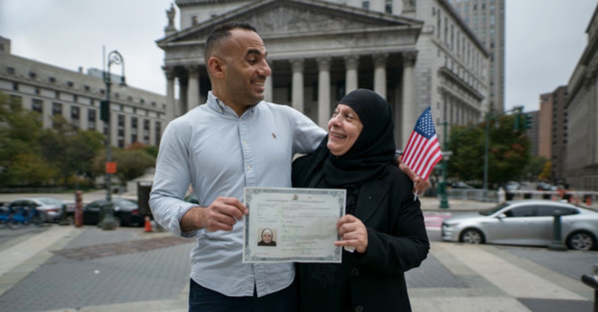 Maha al-Obaidi, an passed her citizenship exam
