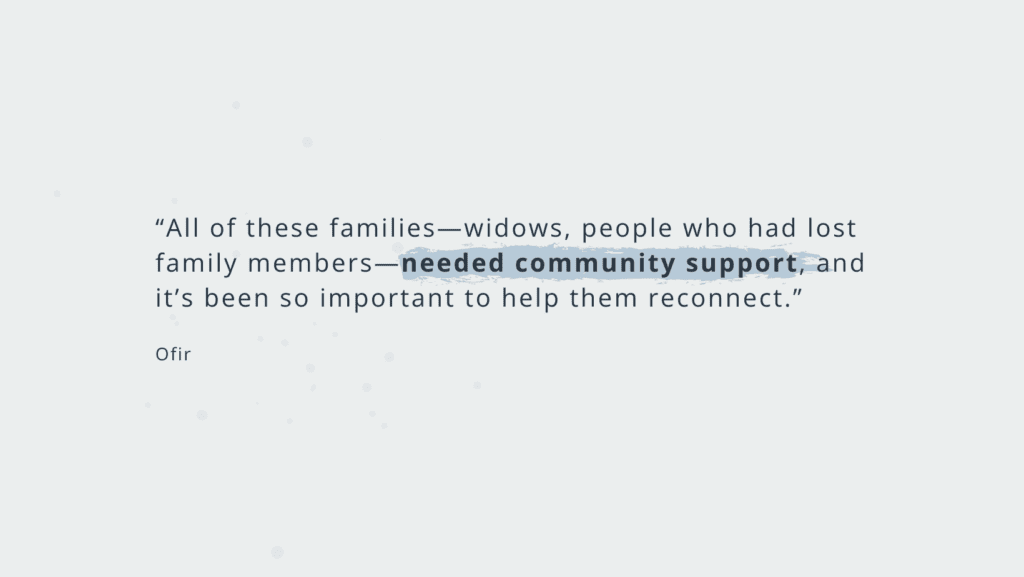 A quote from Ofir, a survivor of the Oct. 7 Hamas attack