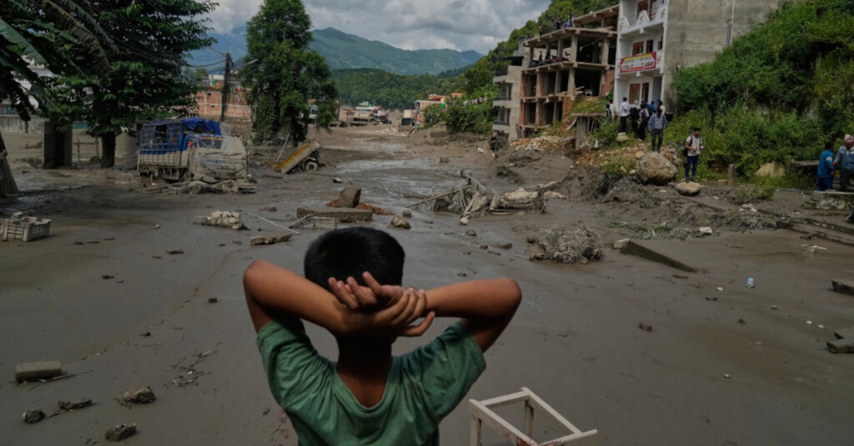 Standing in a street affected by the Nepal floods 2026