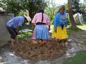 Preparing the ground to build a stove