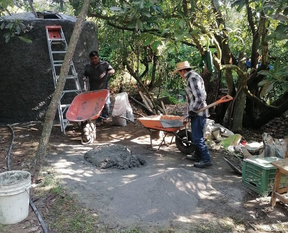 F. Serrato community working on their cistern