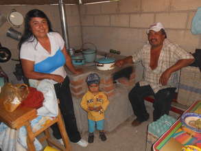 A family with their new stove