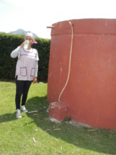 Drinking water from the cistern