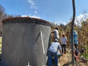 Building cistern at N. Romero Indigenous Community