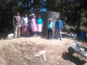 Family with their new cistern