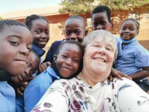 Louise and some of the children from Myakayuka