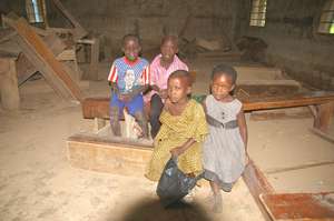 children were in class with poor infrastructure