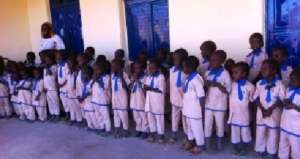Children at Abu Nahla in uniform