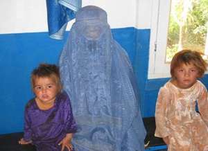 Afghan Woman and Her Children at MSIA Clinic