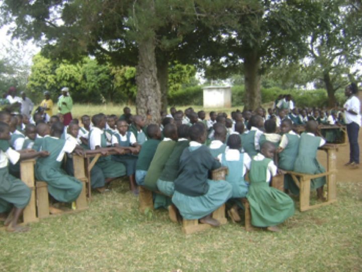 Girls attending a life skills session