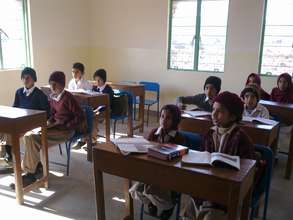 Guff Students in their new classroom