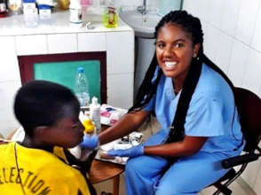 Taylor at home in the infirmary