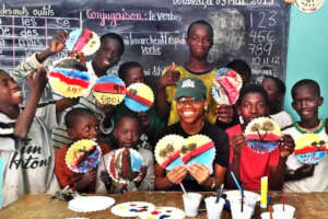 Myah with her proud students