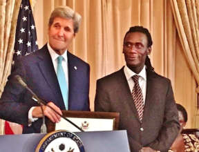 Secretary John Kerry recognizes Issa as a "hero"