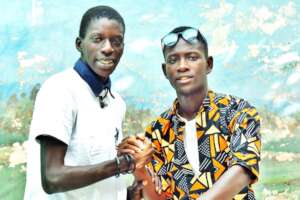 Samba and Ibrahima celebrate their success
