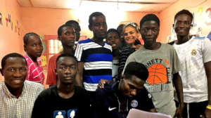 Joy with her advanced English students