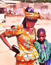 Samba with his mother Ndeye, happily reunited