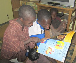 Talibe children discovering reading