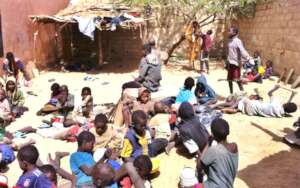 Talibes in a Saint Louis daara