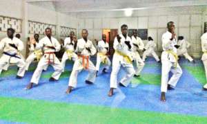 Talibes training at Sor-Karate Saint-Louis dojo