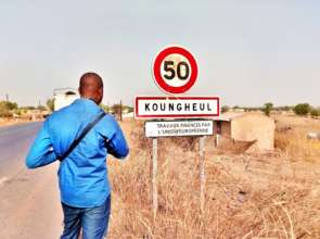 Our partner from AJE arrives in Samba's village