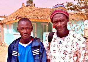 Jan. 2012 - with Issa in Maison de la Gare center