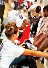 Clothing distribution to talibe children