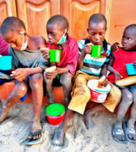 Talibes enjoying a meal