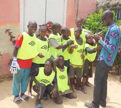 Noel registering children of one of the teams