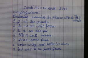 An 18 year old's work, learning to write